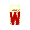 8711234223227-Pickup - Étiquette autocollante - 90 mm - Lettre W - rouge brillant-Avant-0