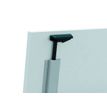 3253310171619-Table de réunion abattantes angle à droite - L200 x P80 cm - pied blanc - plateau imitation merisier--2