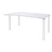 Bureau Vague EXPRIM - L140 cm - Retour gauche - Plateau Blanc perle - Pieds blanc