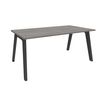 Bureau simple STEELY - L180 cm - Pieds carbone - plateau imitation Chêne gris