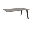 Bureau simple STEELY - L120 cm - Bureau suivant - Pieds carbone - plateau imitation Chêne gris