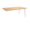 Bureau simple STEELY - L140 cm - Bureau suivant - Pieds blanc - plateau imitation Hêtre