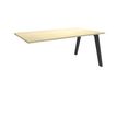 Bureau simple STEELY - L140 cm - Bureau suivant - Pieds carbone - plateau imitation Erable