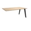 Bureau simple STEELY - L160 cm - Bureau suivant - Pieds carbone - plateau imitation Chêne clair