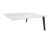 Bureau double STEELY - L140 cm - Double face Suivant - Pieds carbone - plateau Blanc perle