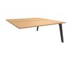 Bureau double STEELY - L140 cm - Double face Suivant - Pieds carbone - plateau imitation Hêtre
