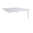 Bureau double STEELY - L160 cm - Double face Suivant - Pieds blanc - plateau Blanc Perle