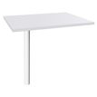 Extension IDRA/DUAL sur pied tube - 80 x 60 cm - Pied blanc - plateau Blanc perle