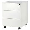 Caisson mobile métallique monobloc - H50 x L42 x P56,5 cm - 3 tiroirs - blanc