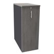 Caisson TOWER - L44 x H114 x P80 cm - 3 tablettes + 1 support DS réglable - structure anthracite - dessus et façade imitation chêne gris