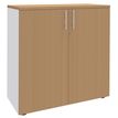 2012348123271-Armoire mi-haute IDRA/DUAL -  L80 x H102 x P47 - 2 portes - 2 tablettes métal DS - Corps blanc - Portes--0