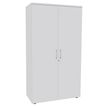 Armoire haute IDRA/DUAL - H180 x L80 x P47 - 2 portes - Corps blanc - Portes et dessus Blanc perle