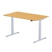 Bureau électrique UGO - L160x80cm - pieds gris - plateau chêne massif