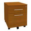 Caisson mobile EXPRIM/LOFTER - L43 x H56 x P60 cm - 2 tiroirs - imitation Merisier