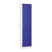 Vestiaire industrie salissante monobloc 1 colonne - H180 x L40 x P50 cm - gris/bleu