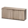 Crédence JAZZ+ - L160 x H74 x P48 - 2 portes coulissantes - Chêne gris