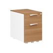 Caisson mobile XENON - Profondeur 60 cm - 2 tiroirs - Merisier italien