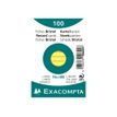 3130638108209-Exacompta - 40 Packs de 100 Fiches Bristol - A7 - lignées - non perforées - jaune-Avant-1