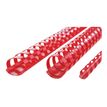 033816097315-GBC - 100 peignes / anneaux de reliure en plastique - 6 mm - 25 feuilles - rouge-Gros plan-1