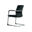 Chaise LUGE - avec accoudoirs - noir