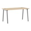 Bureau YES ! - 120 cm - Pieds arches fixes gris - Chêne