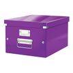 4002432103805-Leitz Click & Store - Boîte de rangement A4 - violet métallisé-Angle droit-1