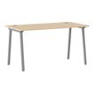 Bureau YES ! - 140 cm - Pieds arches fixes gris - Chêne