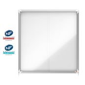 Nobo - Vitrine intérieure 12 A4 (925 x 970 mm) - cadre aluminium fond métal