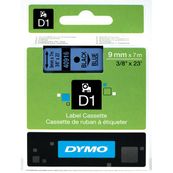 Dymo D1 - Ruban d'étiquettes auto-adhésives - 1 rouleau (9 mm x 7 m) - fond bleu écriture noire 