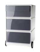 Caisson de bureau mobile EASYBOX - 2 tiroirs et 2 plumiers - Anthracite