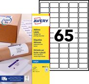 Avery - 975 Mini Étiquettes adresse blanches - 21,2 x 38,1 mm - Impression jet d'encre - réf J8651-15