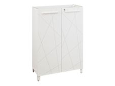Rangement mi-hauteur SUNDAY - L80 x H114 x P42 - portes en blanc graphic