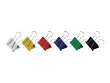 Wonday - 6 Pinces à dessin double clip - repliables - 19 mm - couleurs assorties