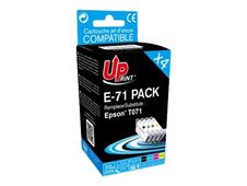 Cartouche compatible Epson T0715 Guépard - pack de 4 - noir, jaune, cyan, magenta - Uprint