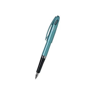 3474371960077-Pentel Tradio Brillant - Stylo plume - corps turquoise-Avant-0