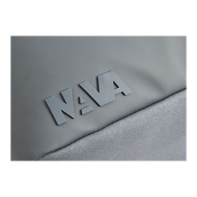 8032572185566-Nava Flat Medium - Sac à dos plat pour ordinateur portable 15,6" - gris/orange-Gros plan-5