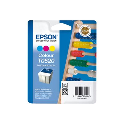 0400001310588-Epson T0520 Boulier - cyan, magenta, jaune - cartouche d'encre originale-Avant-1
