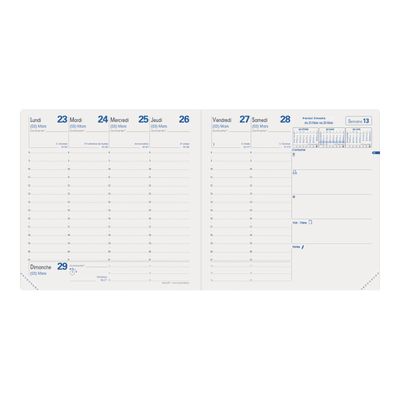 2012347239959-Agenda Equology - 1 semaine sur 2 pages - 16 x 16 cm - rouge - Quo Vadis-Avant-2