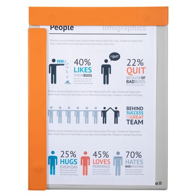 3130630193944-Exacompta - Porte bloc aimanté - A4 - orange--0