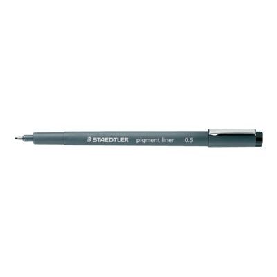 4007817036570-STAEDTLER pigment liner - Feutre fin - 0.5 mm - rouge-Angle gauche-0