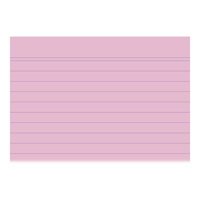 3130638108308-Exacompta - 40 Packs de 100 Fiches Bristol - A7 - lignées - non perforées - rose-Gros plan-2