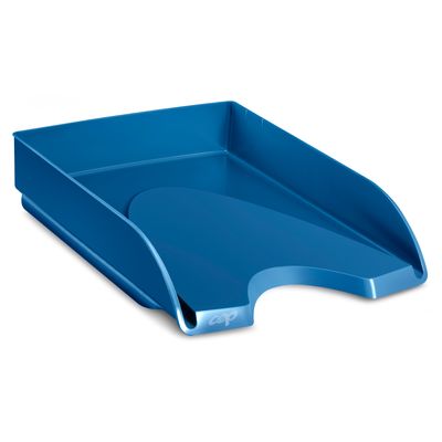 3462159014838-Riviera by CEP - Corbeille à courrier - format A4 - capacité : 450 feuilles - riviera bleu porcelaine--0