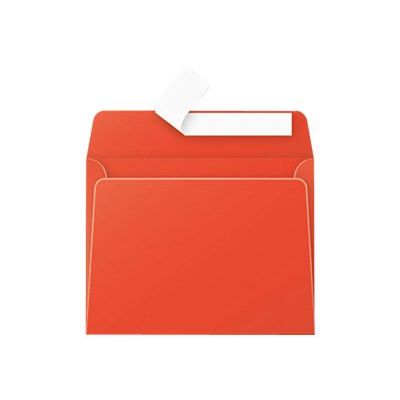 3329680559910-Pollen - 20 Enveloppes - 90 x 140 mm - 120 g/m² - rouge corail-Avant-0