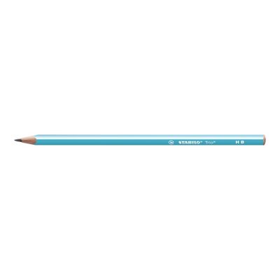 4006381499743-STABILO Trio - Crayon à papier - HB - bleu clair-Angle gauche-0