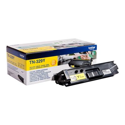 4977766735087-Brother TN329 - jaune - cartouche laser d'origine-Angle gauche-1