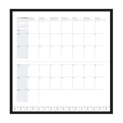 3371010460786-Agenda Smooth Plan Month - 1 mois sur 2 pages - 8,8 x 17 cm - Flowers - Quo Vadis--1