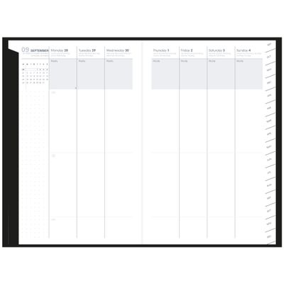 3371010460632-Agenda Billy Plan Week - 1 semaine sur 2 pages - 16 x 24 cm - amande - Quo Vadis--1