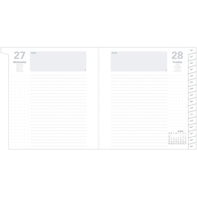 3371010460557-Agenda Billy Plan Day - 1 jour par page - 16 x 16 cm - bleu lavande - Quo Vadis--1