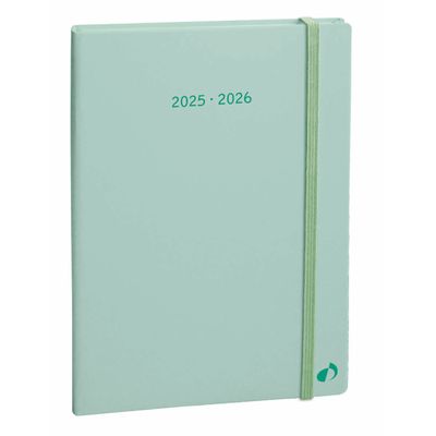 3371010461127-Agenda à élastique Pastel - 1 page hebdo/1 page de notes - 16 mois - 15 x 21 cm - vert - Quo Vadis--0