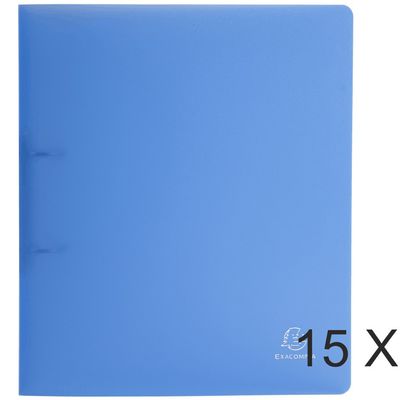 3130632543624-Exacompta Chromaline - 15 Classeurs 2 anneaux - Dos 40 mm - A4 Maxi - bleu--0
